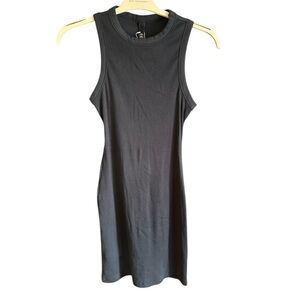 Skims Cotton Rib Tank Dress Soot NWT